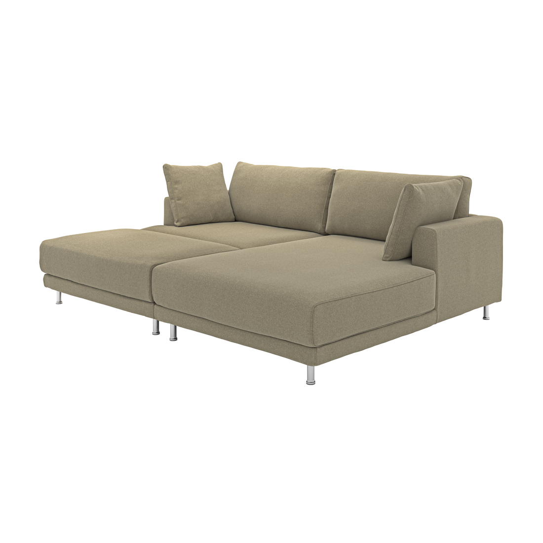 Selecciona variación de color: con chaise longue, drcha +reposapiés/Johanneshov marrón-beige