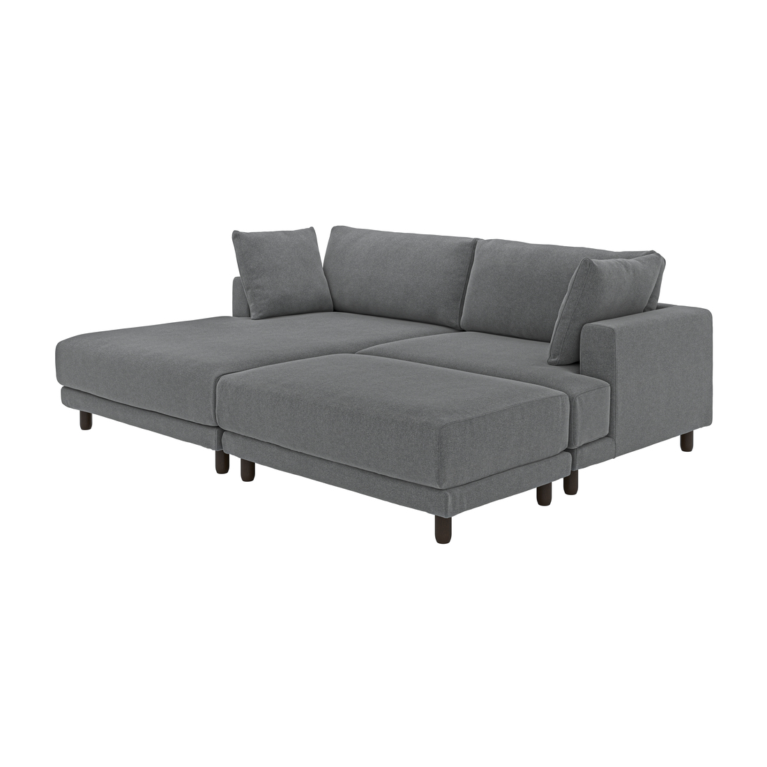 Selecciona variación de color: con chaise longue iqzda +reposapiés/Johanneshov gris oscuro