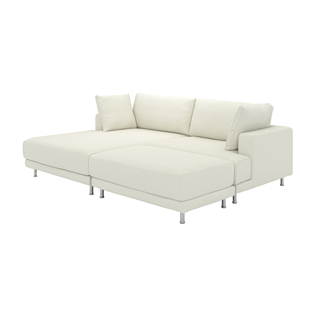 Variación actual: con chaise longue iqzda +reposapiés/Axvall color hueso