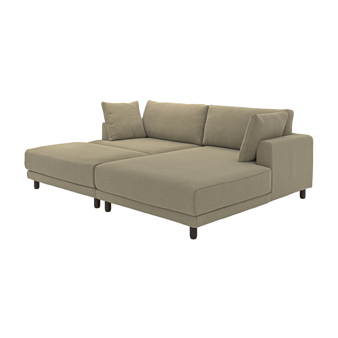 Selecciona variación de color: con chaise longue, drcha +reposapiés/Johanneshov marrón-beige