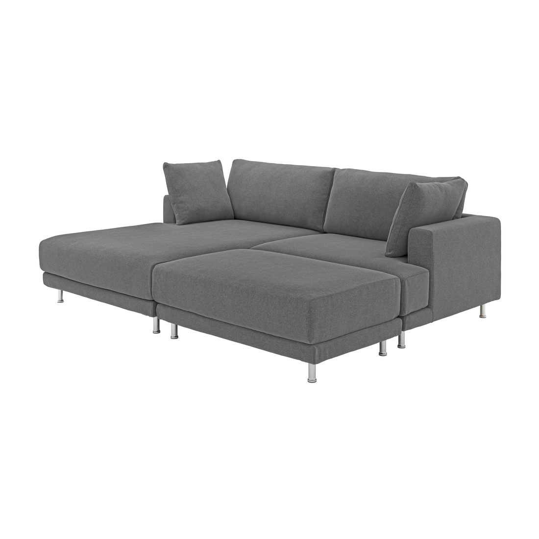 Selecciona variación de color: con chaise longue iqzda +reposapiés/Johanneshov gris oscuro