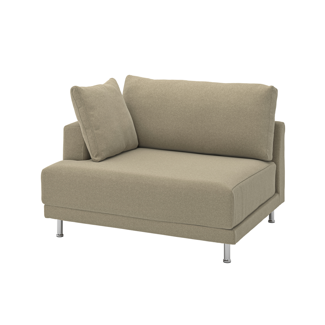 Select colour variation: with armrest left/Johanneshov brown-beige