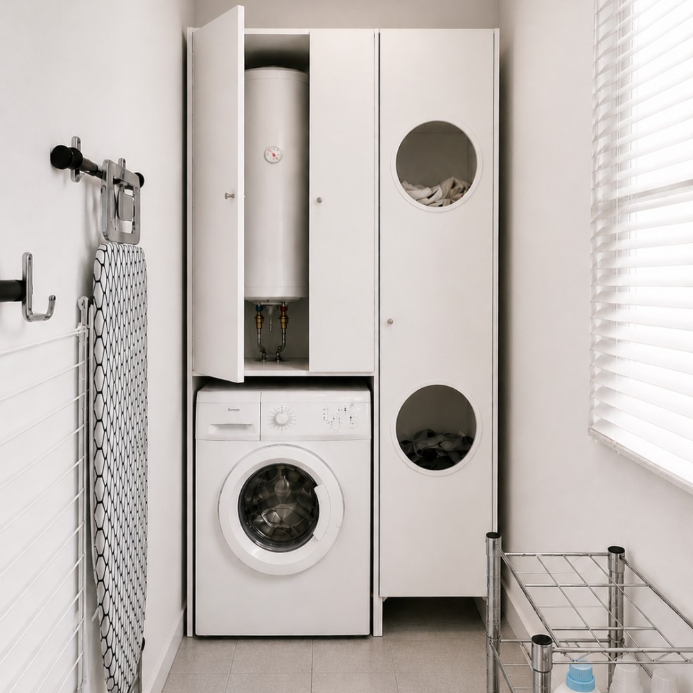 NYSJÖN, storage combination for laundry. 3 of 7 open dialog