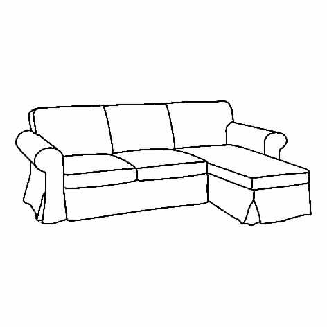 EKTORP, 3-seat sofa frame with chaiselongue. 1 of 1 open dialog