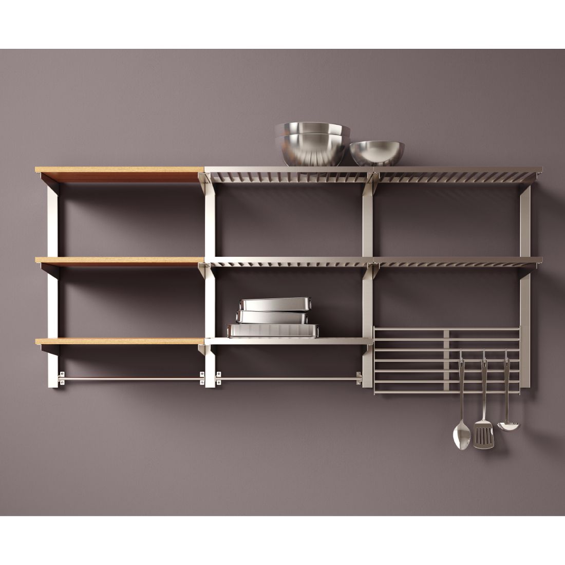 KUNGSFORS, storage unit with wall grid. 2 of 2 open dialog