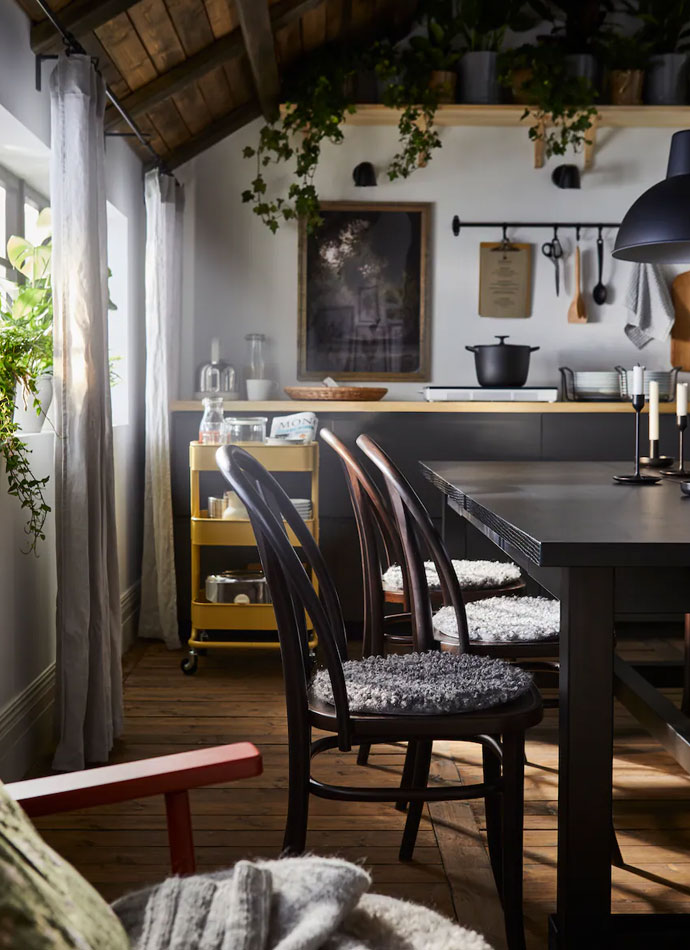 Living and dining room with Nordic ambiance