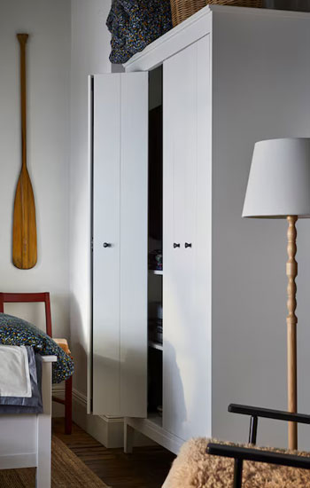 White two doors wardrobe 