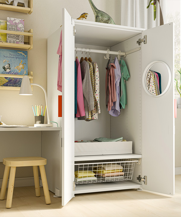 SMÅSTAD / PLATSA Wardrobe, white