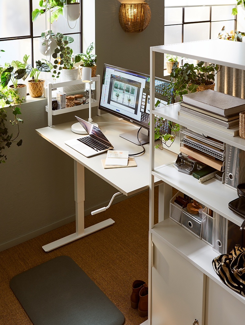 Desk and bookcase