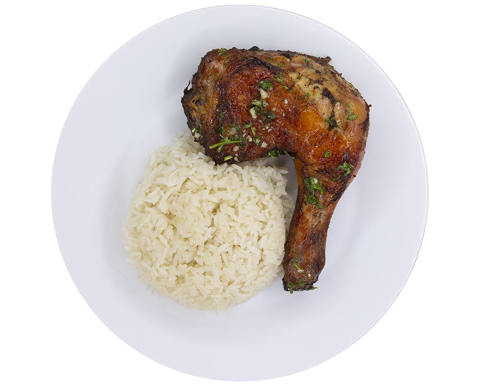 Roasted chicken leg