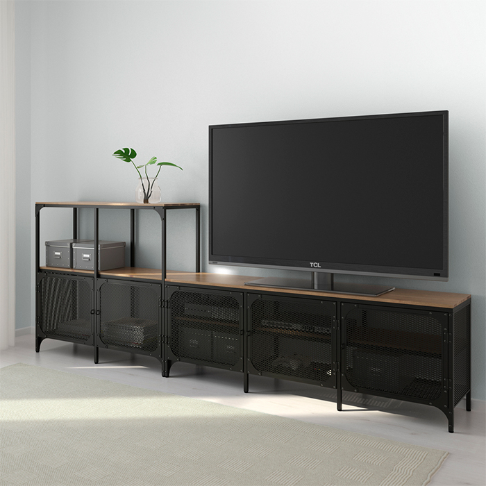 Tv storage combination and television zone