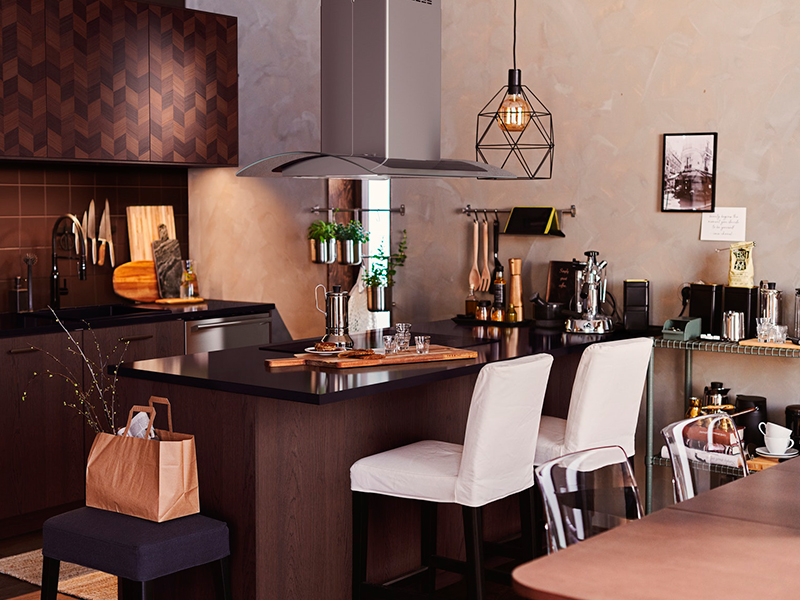 An open plan kitchen for coffee lovers