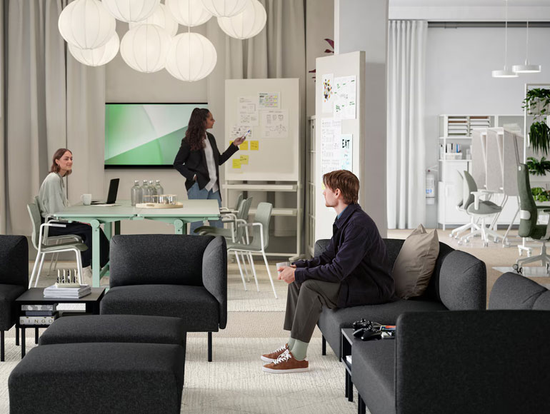 A small office design that creates a sense of calm
