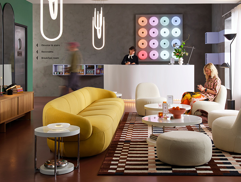A hotel lobby design that stands out